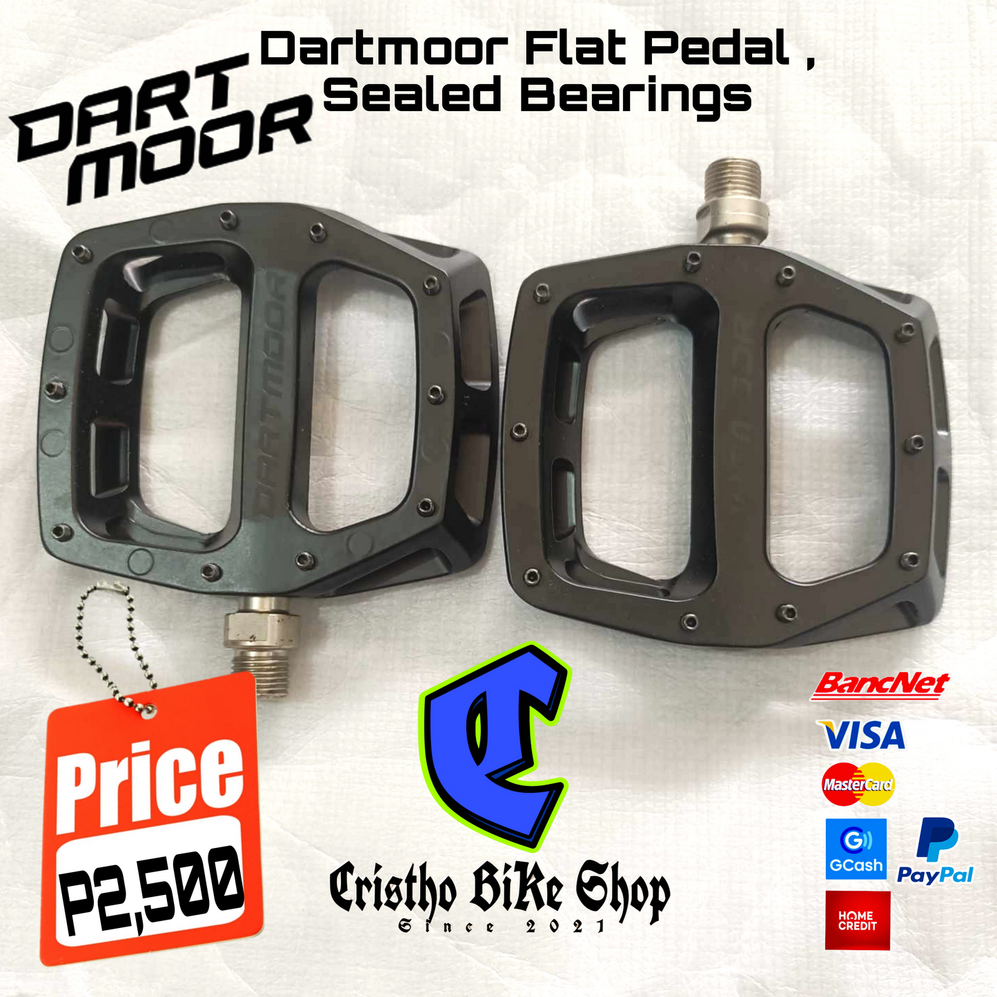 DARTMOOR VIBE PRO FLAT PEDAL, BLACK (Enduro/ Downhill Pedal)